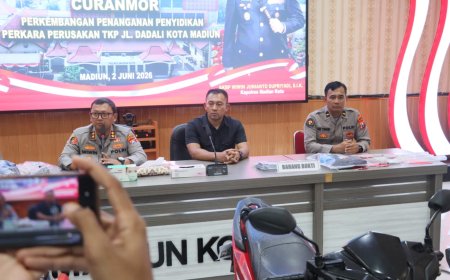Polres Madiun Kota Berhasil Ungkap Tiga Kasus Pencurian Motor