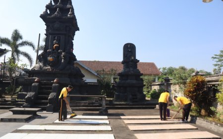 Polres Malang Bersihkan Tempat Ibadah untuk Tingkatkan Kenyamanan Jamaah